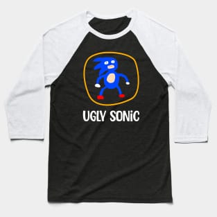 Ugly Sonic....Funny parody T-shirt Baseball T-Shirt